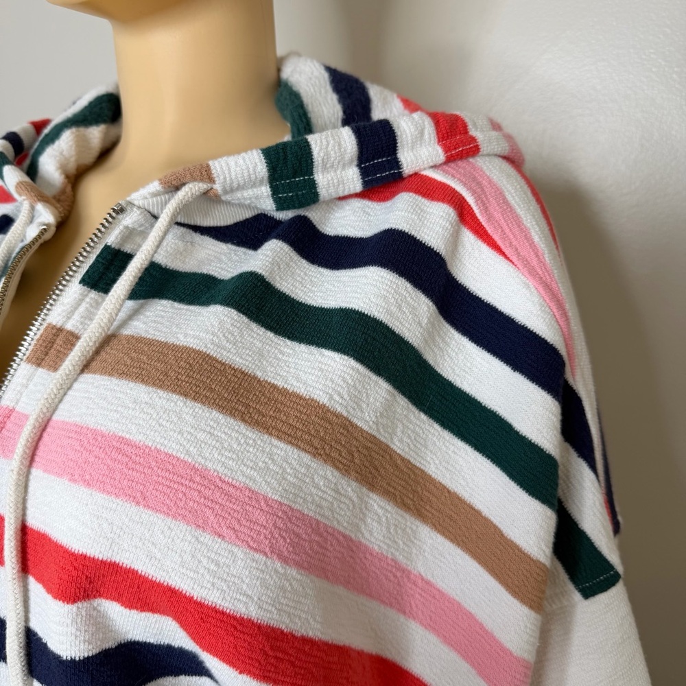 Aerie Always and Forever Colorful Striped Sweatshirt Size Large - Picture 6 of 11